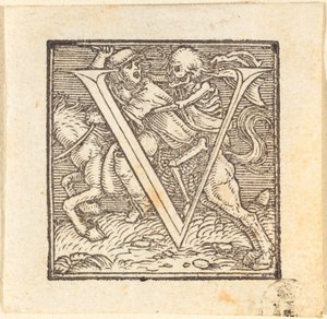 Letter V door Hans Holbein der Jüngere