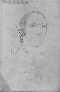 Mary, Lady Monteagle, ca. 1538-1540 1945 door Hans Holbein der Jüngere