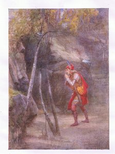 Nee! wie is hier? Als er iets is dat beleefd spreekt (Cymbeline), uit The Complete Works of Shakespeare gepubliceerd door George Harrap & Co Ltd, 1920s door Hans Holbein der Jüngere