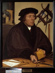 Portret van Nicolas Kratzer (1487-1550) Astronoom van Hendrik VIII. Schilderij door Hans Holbein de Jonge (1497-1543). 16e eeuw