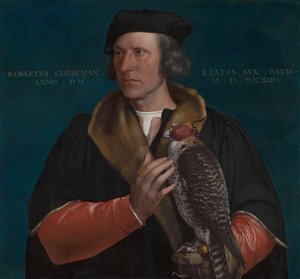 Portret van Robert Cheseman, 1533 door Hans Holbein der Jüngere