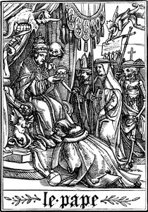 De paus bezocht door de dood, 1538