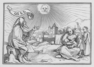 De profetie van Hosea, Hosea I, 1 door Hans Holbein der Jüngere