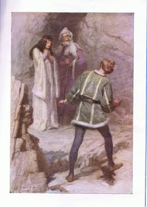 Wat is het? een geest? (De Storm), uit De Volledige Werken van Shakespeare gepubliceerd door George Harrap & Co Ltd, 1920s door Hans Holbein der Jüngere