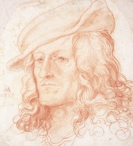 Portret van een man, buste-lengte, met een hoed door Hans Leonard Schaufelein