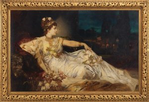 Charlotte Wolter (1834-1897) als "Messalina" in "Arria en Messalina" van Adolf von Wilbrandt door Hans Makart