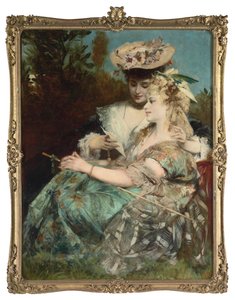 De Liefdesbrief, 1875 door Hans Makart