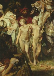 Detail (ingang van keizer Karel V) door Hans Makart