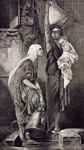 Egyptische vrouwen die water halen door Hans Makart