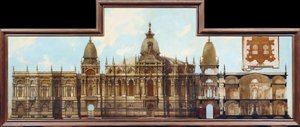 Ontwerp voor een paleis: Achterkant en plattegrond