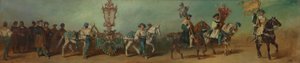 Ontwerp voor de feeststoet van 1879 - De blikslagers door Hans Makart