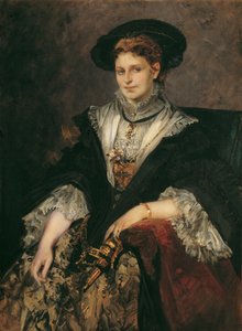 Portret Bertha von Piloty door Hans Makart