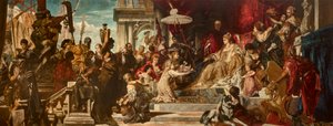 Venetië huldigt Caterina Cornaro door Hans Makart