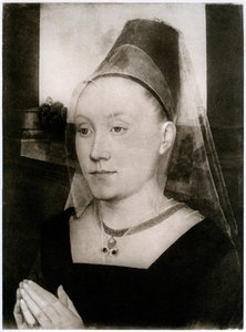Barbara Van Vlaenderbergh, vrouw van Guillaume Moreel, c1480, 1927 door Hans Memling