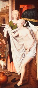 Bathseba in haar bad door Hans Memling