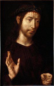 Jezus Christus met doornenkroon door Hans Memling