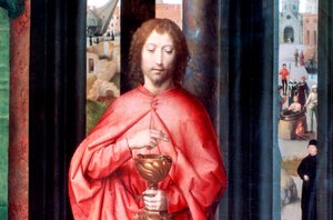 Mystieke Huwelijk van St. Catherine en Andere Heiligen, (detail), c1453-1494 door Hans Memling