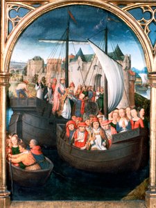 Heilig Ursula-schrijn, Vertrek uit Bazel, 1489