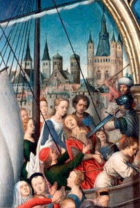 St. Ursula-schrijn, Martelaarschap (detail)