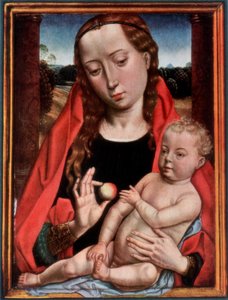 De Madonna en Kind, 1927 door Hans Memling
