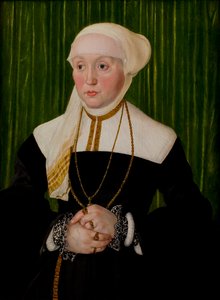 Portret van een dame door Hans Mielich