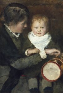 Moeder en kind door Hans Olaf Heyerdahl