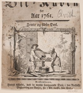 Titelvignet voor "Bii-Kuben voor het Jaar 1761", Deel V door Hans Quist