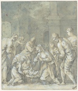 De aanbidding der herders door Hans Rottenhammer (I)