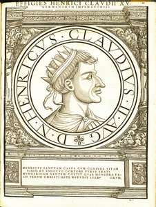 Henricus II Claudus, illustratie uit Imperatorum romanorum omnium orientalium et occidentalium verissimae imagines ex antiquis numismatis door Hans Rudolf Manuel Deutsch