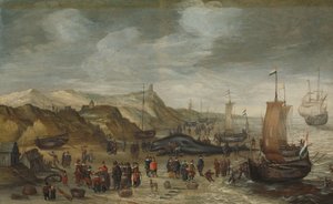 Een Potvis Aangespoeld op het Strand bij Noordwijk, 28 December 1614