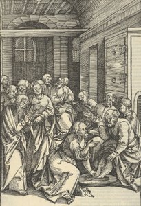 Christus wast de voeten van Sint Petrus, uit Speculum passionis domini nostri Ihesu Christi, 1507