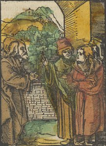 Christus en de Farizeeën, uit Das Plenarium