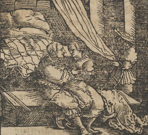 Ghismonda, Guiscardo en de Prins van Salerno, uit De Decamerone, voor 1534