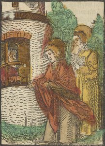 St. Johannes in de gevangenis, uit Das Plenarium, 1517 door Hans Schäufelein the Elder