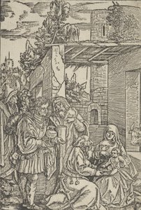 De Aanbidding der Wijzen, uit Ewangeli und Epistel, 1512 door Hans Schäufelein the Elder