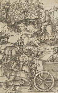 De Deugdzame Man op een Wagen op Weg naar de Hemel, uit Hymmelwagen auff dem, wer wol leb...