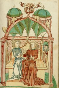 Barlaam instrueert Josafat in de Christelijke Leer
