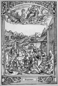 Saturnus door Hans Sebald (School of) Beham