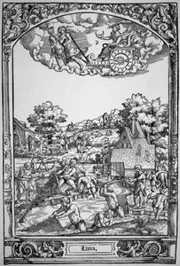 De maan door Hans Sebald (School of) Beham