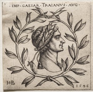 Buste van keizer Trajanus door Hans Sebald Beham