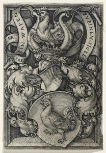 Wapen met een Haan, 1543 (gravure op geschept papier)