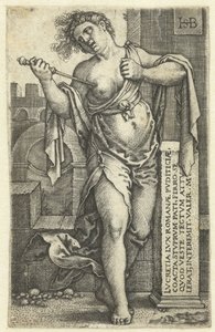 Dood van Lucretia door Hans Sebald Beham