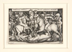 Hercules verslaat de Trojanen door Hans Sebald Beham