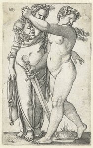 Judith met hoofd van Holofernes en dienstmaagd door Hans Sebald Beham
