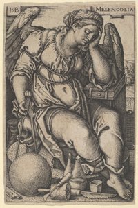 Melancholia, c.1500-50 door Hans Sebald Beham