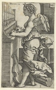 Muziek (Musica) door Hans Sebald Beham