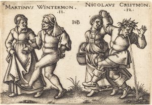 November en december door Hans Sebald Beham
