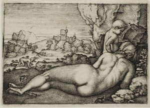 Boetedoening van St. Johannes Chrysostomus door Hans Sebald Beham