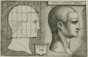 Profielstudie van het hoofd van een man door Hans Sebald Beham