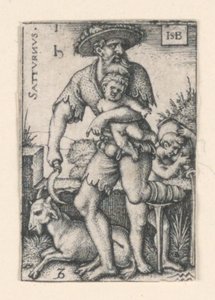 Saturnus, uit De Zeven Planeten door Hans Sebald Beham